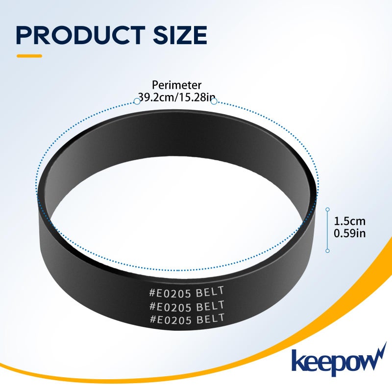 KEEPOW Vacuum Belt for Eureka, Part E0205 Belt for Eureka, Power Speed Vacuum Belts fit for Eureka NEU182B, NEU182A, NEU188A, NEU181, NEU180, NEU180B, NEU182, NEU186, NEU188, 4 Pack - Image 3